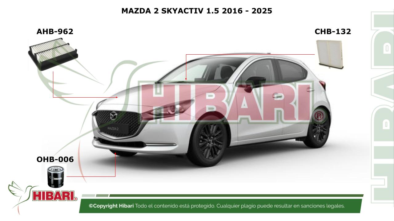 En este momento estás viendo MAZDA 2 SKYACTIV 1.5 2016 – 2025